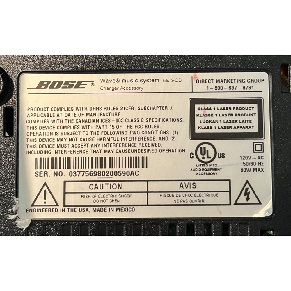 Bose Wave Music System AWRCC2 Multi-CD Changer 2 Remotes Tested Works - Picture 11 of 12
